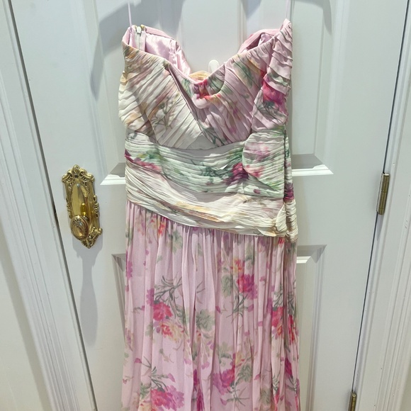 LoveShackFancy Pintil Gathered Strapless Maxi Dress In Floral Size 8 (NWT) - Picture 7 of 8